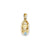 3-D December/Blue Topaz Engraveable Baby Shoe Charm in 14k Gold