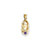3-D February/Amethyst Engraveable Baby Shoe Charm in 14k Gold