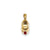 3-D January/Garnet Engraveable Baby Shoe Charm in 14k Gold