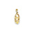 3-D November/Citrine Engraveable Baby Shoe Charm in 14k Gold