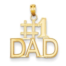 14k Gold #1 Dad Charm hide-image