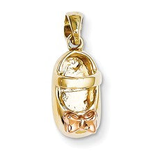 14k Gold Two-tone Baby Shoe Charm hide-image