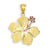 14 Yellow Gold & Rose Gold Hibiscus Charm hide-image