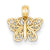 14k Gold Filigree Butterfly Charm hide-image