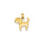 Polished Dog Charm in 14k Gold