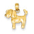 14k Gold Polished Dog Charm hide-image