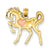 14ky Yellow Gold & Rose Gold Horse w/Heart Charm hide-image