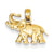 14k Gold Polished Elephant Charm hide-image