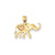 Elephant w/Heart Charm in 14k Yellow & Rose Gold