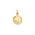 Solid Satin & Diamond -Cut Volleyball Charm in 14k Gold