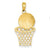 14k Gold Diamond-Cut Basketball & Net Charm hide-image