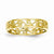 14k Yellow Gold Polished & Textured Band Ring