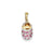 Prong-Set October/Pink Tourmaline Baby Shoe Charm in 14k Gold & Rhodium