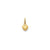 Solid Polished Plain Puffed Heart Charm in 14k Gold