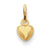 14k Gold Solid Polished Plain Puffed Heart Charm hide-image