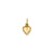 Solid Polished 3-Dimensional Medium Heart Charm in 14k Gold