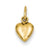 14k Gold Solid Polished 3-Dimensional Medium Heart Charm hide-image