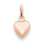 14k Rose Gold Solid Polished 3-Dimensional Medium Heart Charm hide-image
