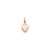 Solid Polished 3-Dimensional Medium Heart Charm in 14k Rose Gold