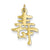 14k Gold Solid Polished Chinese Long Life Charm hide-image