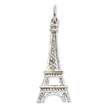 14k White Gold Solid Polished Eiffel Tower Charm hide-image