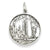 14k White Gold Solid Polished New York City in Disc Charm hide-image
