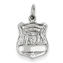 14k White Gold Police Badge Charm hide-image