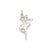 Polished Flat-Backed Ballerina Charm in 14k White Gold