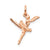 14k Rose Gold Polished 3-Dimensional Ballerina Charm hide-image