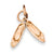 14k Rose Gold Polished 3-Dimensional Moveable Ballet Slippers Charm hide-image