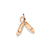 Polished 3-Dimensional Moveable Ballet Slippers Charm in 14k Rose Gold