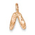 14k Rose Gold Solid Polished 3-Dimensional Ballet Slippers Charm hide-image