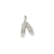 Solid Polished 3-Dimensional Ballet Slippers Charm in 14k White Gold