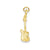 Polished Electric Guitar Charm in 14k Gold