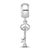Rhodium Plated Kappa Kappa Gamma Key Charm Bead in Sterling Silver