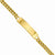 Gold Plated Large Polished Id Bracelet