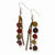 Silver-tone Multicolored Coco/Hamba Wood/Bead/Sequin 3in Earrings