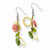 Silver-tone Multicolor Coconut, Hamba Wood Sequin 2.25in Earrings