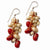 Sterling Silver Black Eyed Pea/Melon/ Colorin Bean Spongie Earrings