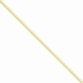 14K Yellow Gold Concave Curb Chain