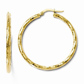 14k Yellow Gold Hinged Hoop Earrings