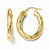 14k Yellow Gold Oval Hinged Hoop Earrings