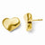 14k Yellow Gold Polished Heart Post Earrings