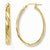 14k Yellow Gold Polished Oval Hoop Earrings