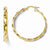 14k Yellow Gold Polished & Twisted Hoop Earrings