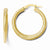 14k Yellow Gold Laser-cut Finish Tappered Hoop Earrings