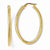 14k Yellow Gold ForeverLite Polished & Textured Oval Hoop Earrings