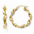 14k Yellow Gold Polished Twisted Hoop Earrings