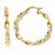 14k Yellow Gold Polished Twisted Hoop Earrings