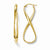 14k Yellow Gold Polished Infinity Hoop Earrings